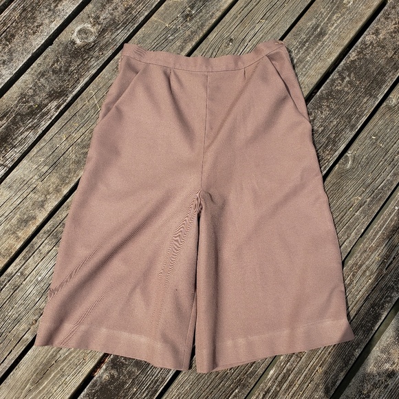 70' Polyester Tan Gauchos - Size 14 - Picture 3 of 4